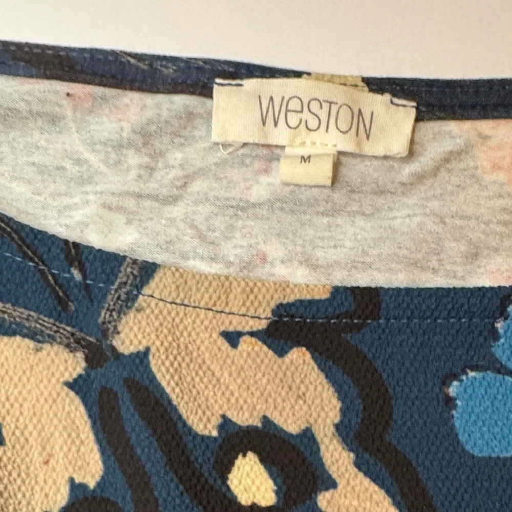 Anthropologie Weston Butterfly Print Tie Hem Top Size Medium